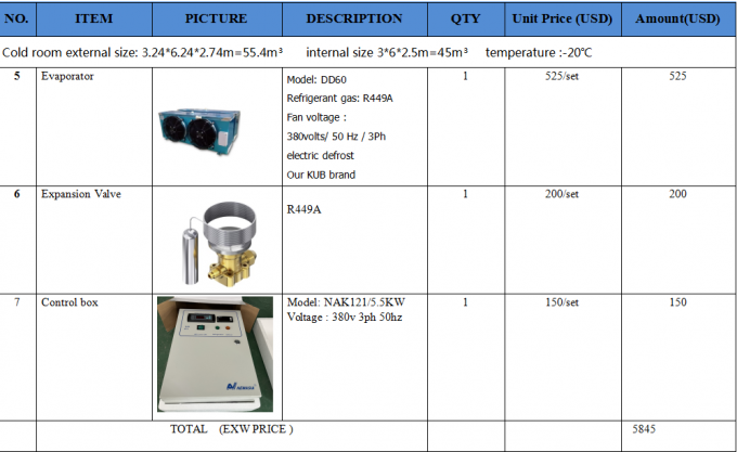 冷蔵庫 肉庫 冷蔵庫 55立方メートル 温度 -20度 冷蔵庫価格 1