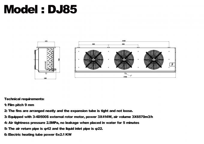 DJシリーズ DJ100 シングルユニットクーラー CE認証済み 冷蔵庫専用エアクーラー エバポレーター 天井エバポレーター 冷凍設備メーカー、冷凍工場、冷蔵保冷庫 9