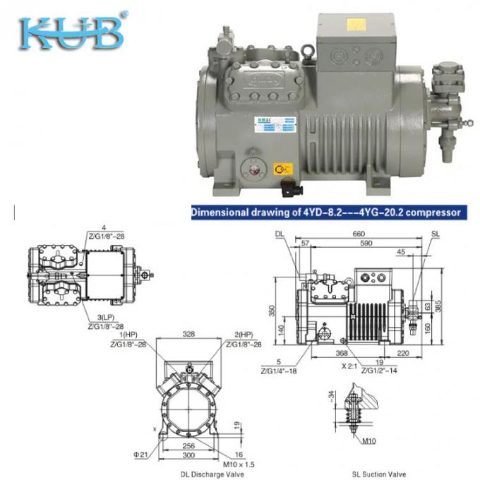 2HPから50HP 中国製 低価格冷蔵庫冷蔵コンプレッサー 半密封式ピストンコンプレッサー 冷蔵庫コンプレッサー 冷蔵庫システム 工業冷蔵庫 5