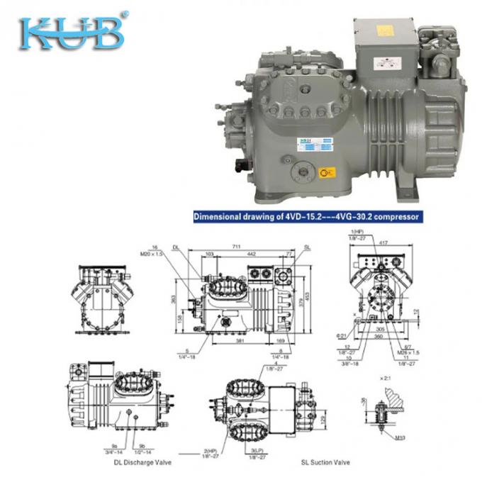 2HPから50HP 中国製 低価格冷蔵庫冷蔵コンプレッサー 半密封式ピストンコンプレッサー 冷蔵庫コンプレッサー 冷蔵庫システム 工業冷蔵庫 6