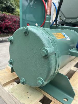 5HP Water Cooled Condensing Unit with Shell and Tube Seawater Condenser for Cold Room 220V 3PH 60HZ