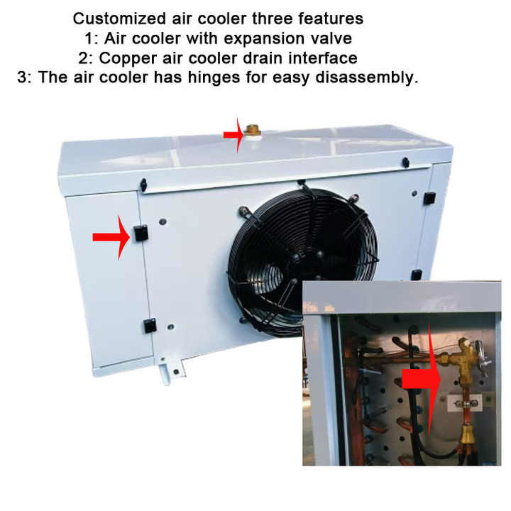 DD12 水利性アルミフィンエアクーラー蒸発コイルヒンジ付き蒸発器 冷房用膨張バルブ蒸発器