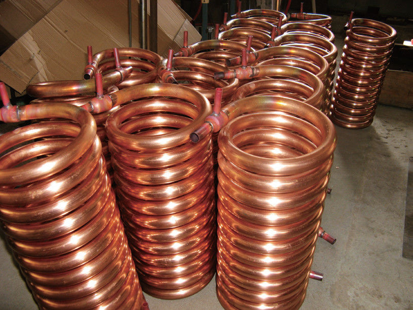 製氷機、油冷エンジンの銅管のアルミニウムひれのコンデンサーのコイル二重管の熱交換器の内部管