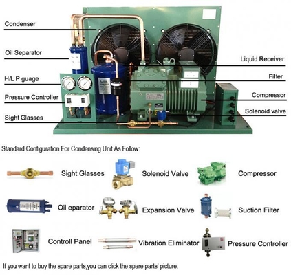 2HP R22 Refrigeration Condensing Unit with Piston Compressor